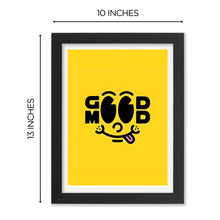 Good Mood (Wall art, Aesthetics, Minimal) Framed Poster with Acrylic Glass, Multicolor - Perfect for Room & Office Decor