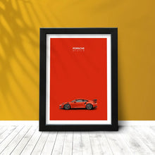 Car Framed Poster with Acrylic Glass, Multicolor - Perfect for Room & Office Decor