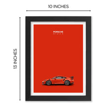 Car Framed Poster with Acrylic Glass, Multicolor - Perfect for Room & Office Decor