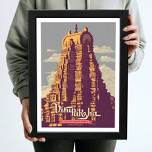Virupaksha (Hampi) Framed Poster with Acrylic Glass, Multicolor - Perfect for Room & Office Decor
