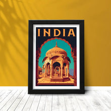 INDIA (Heritage) Framed Poster with Acrylic Glass, Multicolor - Perfect for Room & Office Decor .