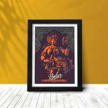 Belur (Karnataka) Framed Poster with Acrylic Glass, Multicolor - Perfect for Room & Office Decor