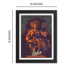 Belur (Karnataka) Framed Poster with Acrylic Glass, Multicolor - Perfect for Room & Office Decor