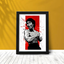 Lee (Martial Arts) Framed Poster with Acrylic Glass, Multicolor - Perfect for Room & Office Decor