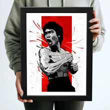Lee (Martial Arts) Framed Poster with Acrylic Glass, Multicolor - Perfect for Room & Office Decor