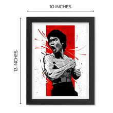Lee (Martial Arts) Framed Poster with Acrylic Glass, Multicolor - Perfect for Room & Office Decor
