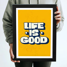 Life is good (Motivation, Quotes, Asethetic, Minimal) Framed Poster with Acrylic Glass, Multicolor - Perfect for Room & Office Decor