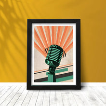 Music, Singing Framed Poster with Acrylic Glass, Multicolor - Perfect for Room & Office Decor