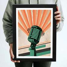 Music, Singing Framed Poster with Acrylic Glass, Multicolor - Perfect for Room & Office Decor