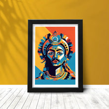 Indian Men (Dance, color) Framed Poster with Acrylic Glass, Multicolor - Perfect for Room & Office Decor