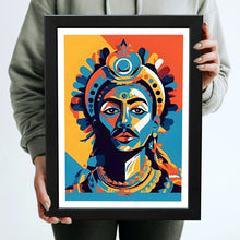 Indian Men (Dance, color) Framed Poster with Acrylic Glass, Multicolor - Perfect for Room & Office Decor