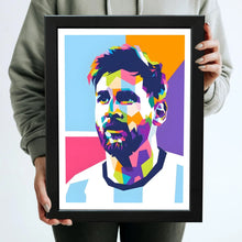 Messi(Football) Framed Poster with Acrylic Glass, Multicolor - Perfect for Room & Office Decor