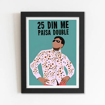 Hindi Actor Akshay (25 din me paise double) Framed Poster with Acrylic Glass, Multicolor - Perfect for Room & Office Decor 