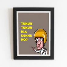 Hindi Actor Aamir (Tukur Tukur Kia Dekhe Ho) Framed Poster with Acrylic Glass, Multicolor - Perfect for Room & Office Decor 