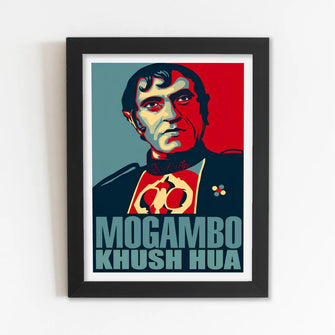 Mogambo Khush Hua Framed Poster with Acrylic Glass, Multicolor - Perfect for Room & Office Decor 
