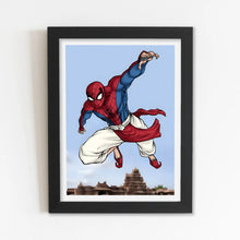 Indian Superhero Framed Poster with Acrylic Glass, Multicolor - Perfect for Room & Office Decor 
