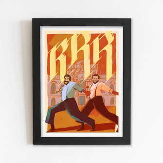 RRR Framed Poster with Acrylic Glass, Multicolor - Perfect for Room & Office Decor 