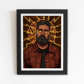 Actor Kamal Haasan Framed Poster with Acrylic Glass, Multicolor - Perfect for Room & Office Decor 