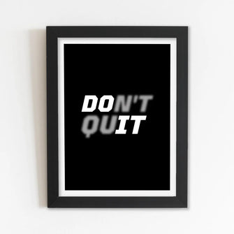 DO IT (don't quit) Framed Poster with Acrylic Glass, Multicolor - Perfect for Room & Office Decor 