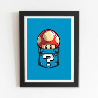 Pocket Art Framed Poster with Acrylic Glass, Multicolor - Perfect for Room & Office Decor 