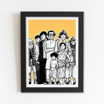 Indian people (culture) Framed Poster with Acrylic Glass, Multicolor - Perfect for Room & Office Decor 