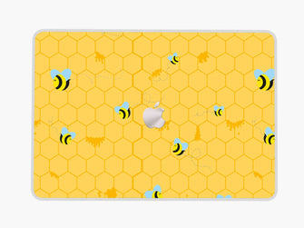 HoneyComb Bees - Macbook Skin
